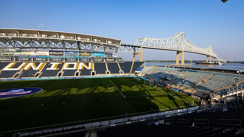 May 31, 2023; Philadelphia, Pennsylvania, USA; General view of Subaru Park before a game between the Philadelphia Union and Charlotte FC. Mandatory Credit: Bill Streicher-USA TODAY Sports