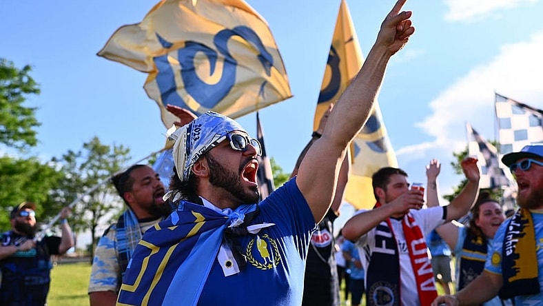 Jun 24, 2023; Philadelphia, Pennsylvania, USA; Philadelphia Union fans are seen prior to the game at Subaru Park. Mandatory Credit: Kyle Ross-USA TODAY Sports