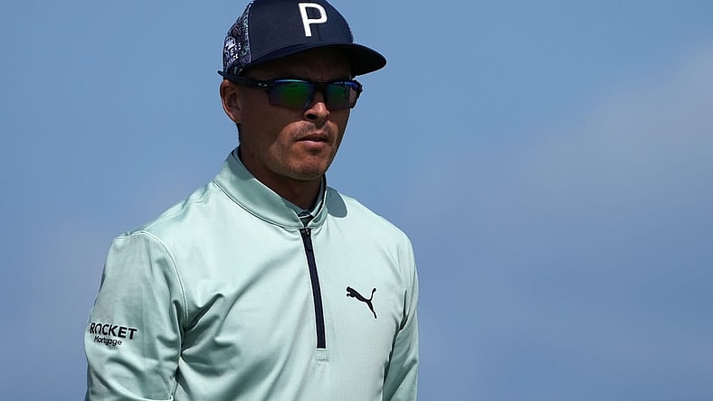 July 20, 2023; Hoylake, ENGLAND, GBR; Rickie Fowler looks on during the first round of The Open Championship golf tournament at Royal Liverpool. Mandatory Credit: Kyle Terada-USA TODAY Sports