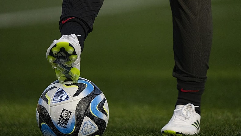 Jul 26, 2023; Wellington, NZL; United States midfielder Andi Sullivan (17) stops a ball with her foot during a training session ahead of the team's match against the Netherlands in the 2023 FIFA Women's World Cup. Mandatory Credit: Jenna Watson-USA TODAY Sports