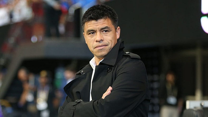 Jul 29, 2023; Atlanta, GA, USA; Atlanta United Head Coach Gonzalo Pineda is seen prior to the game against Cruz Azul at Mercedes-Benz Stadium. Mandatory Credit: Brett Davis-USA TODAY Sports