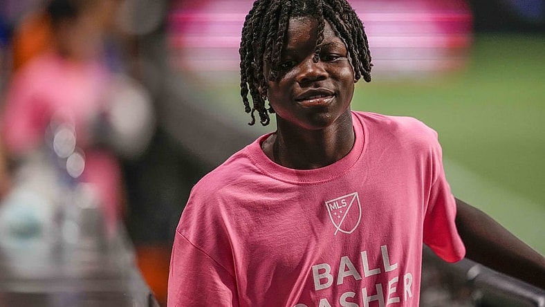 Aug 26, 2023; Atlanta, Georgia, USA; Scenes from the match between Atlanta United and midfielder Thiago Almada (10) reacts with Nashville SC at Mercedes-Benz Stadium. Mandatory Credit: Dale Zanine-USA TODAY Sports