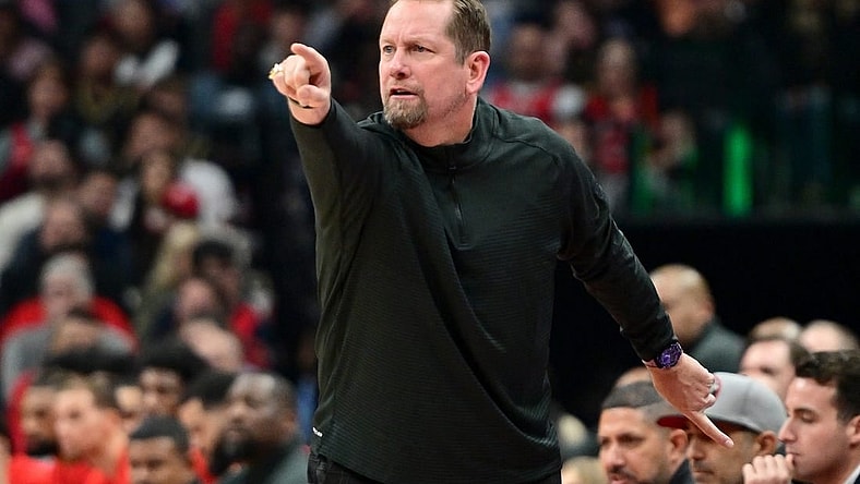 Oct 26, 2022; Toronto, Ontario, CAN;  Toronto Raptors head coach Nick Nurse gestures in the first half against the Philadelphia 76ers at Scotiabank Arena. Mandatory Credit: Dan Hamilton-USA TODAY Sports