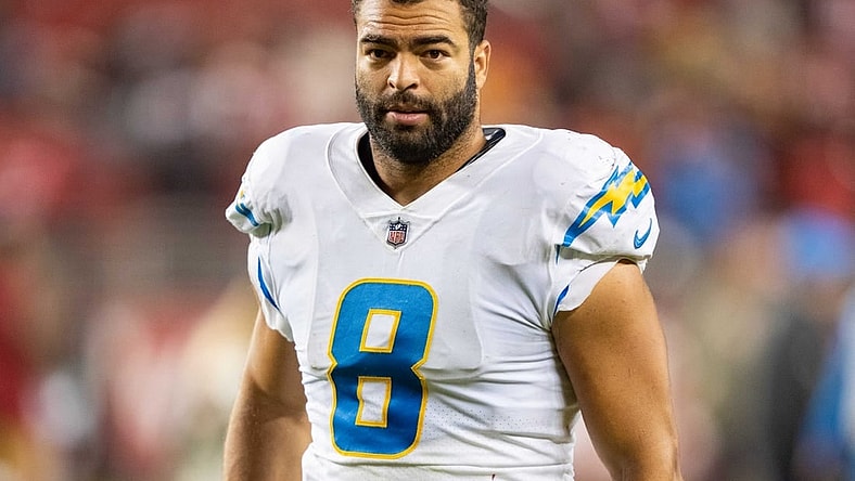 November 13, 2022; Santa Clara, California, USA; Los Angeles Chargers linebacker Kyle Van Noy (8) after the game against the San Francisco 49ers at Levi's Stadium. Mandatory Credit: Kyle Terada-USA TODAY Sports