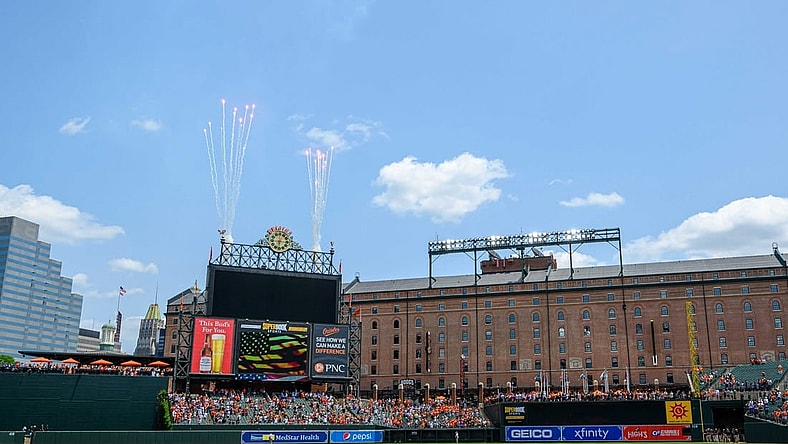 Jun 15, 2023; Baltimore, Maryland, USA; A view of Oriole Park at Camden Yards before the game between the Baltimore Orioles and the Toronto Blue Jays. Mandatory Credit: Reggie Hildred-USA TODAY Sports