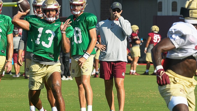 The Florida State Seminoles football team hit the field for its fourth practice of the fall season on Monday, Aug. 7, 2023.