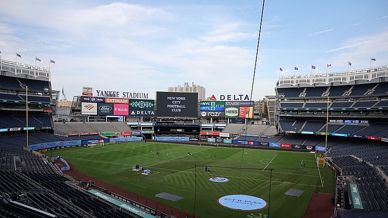 Aug 30, 2023; New York, New York, USA; General view of stadium is seen before the game at Yankee Stadium. Mandatory Credit: Vincent Carchietta-USA TODAY Sports