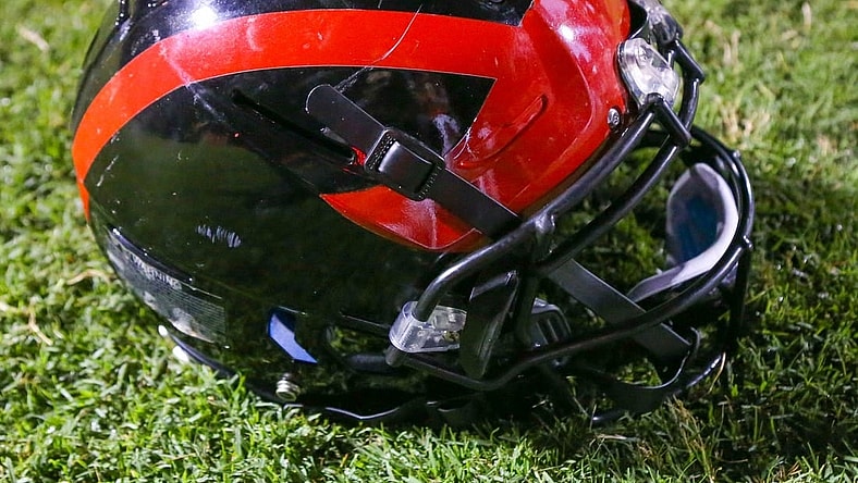 Red Lion Christian football helmet