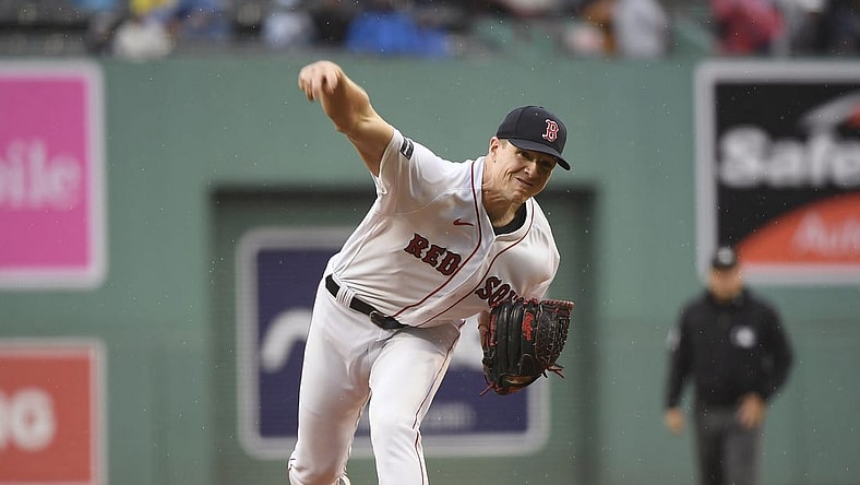Sep 23, 2023; Boston, Massachusetts, USA; Boston Red Sox starting pitcher Nick Pivetta (37) pitches during the first inning against the Chicago White Sox at Fenway Park. Mandatory Credit: Bob DeChiara-USA TODAY Sports