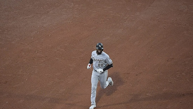 Sep 23, 2023; Boston, Massachusetts, USA; Chicago White Sox center fielder Luis Robert Jr. (88) rounds the bases after hitting a home run during the ninth inning against the Boston Red Sox at Fenway Park. Mandatory Credit: Bob DeChiara-USA TODAY Sports
