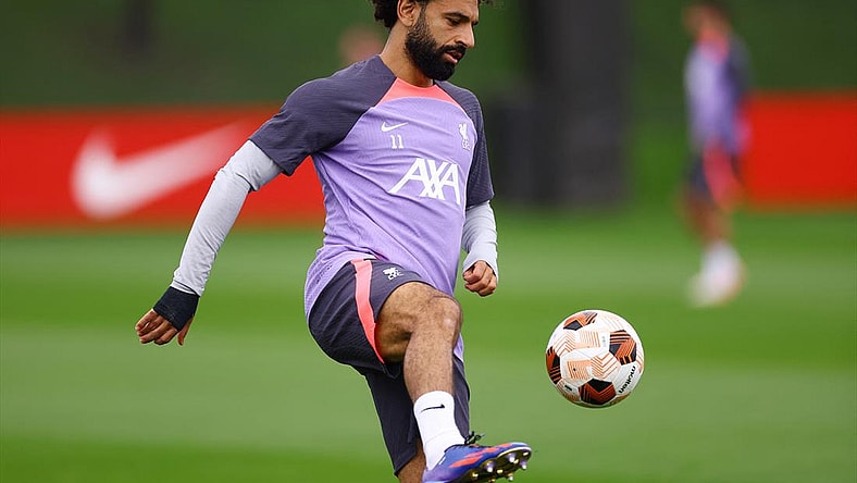 September 20, 2023 Liverpool's Mohamed Salah during training