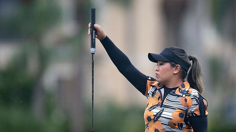 Jasmine Suwannapura (THA) prepares for a put on the 11t hole during the first round of the LPGA's CME Group Tour Championship, Thursday, Nov. 18, 2021, at Tibur  n Golf Club at the Ritz-Carlton Golf Resort in Naples, Fla.

LPGA's CME Group Tour Championship first round