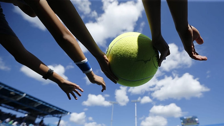 Fans reach out to Rafael Nadal after the ATP tennis match between No. 1-seed Nadal and Albert Ramos-Vinolas during the Western & Southern Open at the Lindner Family Tennis Center in Mason, Ohio, on Friday, Aug. 18, 2017. Nadal won in straight sets, 7-6, 6-2.