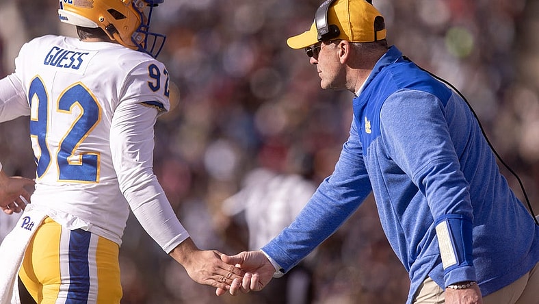 Pittsburgh head football coach Pat Narduzzi at the 89th Tony the Tiger Sun Bowl against UCLA, Friday, Dec. 30, 2022, at the Sun Bowl Stadium in El Paso, Texas.

Ucla V Pitt Sun Bowl
