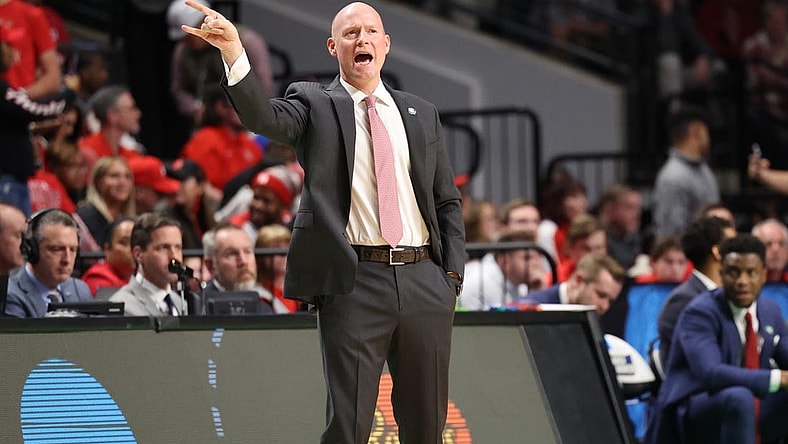 Mar 18, 2023; Birmingham, AL, USA; Maryland Terrapins head coach Kevin Willard during the first half against the Alabama Crimson Tide at Legacy Arena. Mandatory Credit: Vasha Hunt-USA TODAY Sports