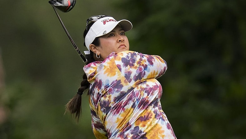 Aug 25, 2023; Vancouver, British Columbia, CAN; Lilia Vu tess off on the fourth hole during the second round of the CPKC Women's Open golf tournament at Shaughnessy Golf & Country Club. Mandatory Credit: Bob Frid-USA TODAY Sports