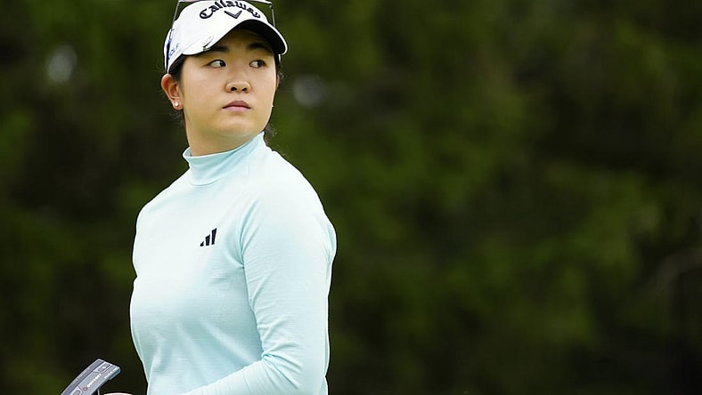 Sep 8, 2023; Madeira, OH, USA;  Rose Zhang, Irvine, Calif., competes in the 2023 Kroger Queen City Championship presented by P&G at Kenwood Country Club in Madeira, Ohio, Friday, Sept. 8, 2023. Mandatory Credit: Liz Dufour-USA TODAY Sports