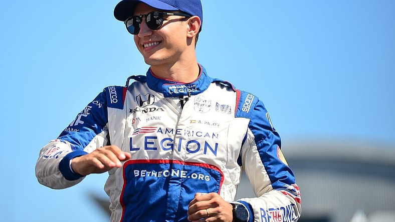 Sep 10, 2023; Salinas, California, USA; Chip Ganassi Racing driver Alex Palou (10) of Spain is introduced before the Grand Prix of Monterey at WeatherTech Raceway Laguna Seca. Mandatory Credit: Gary A. Vasquez-USA TODAY Sports