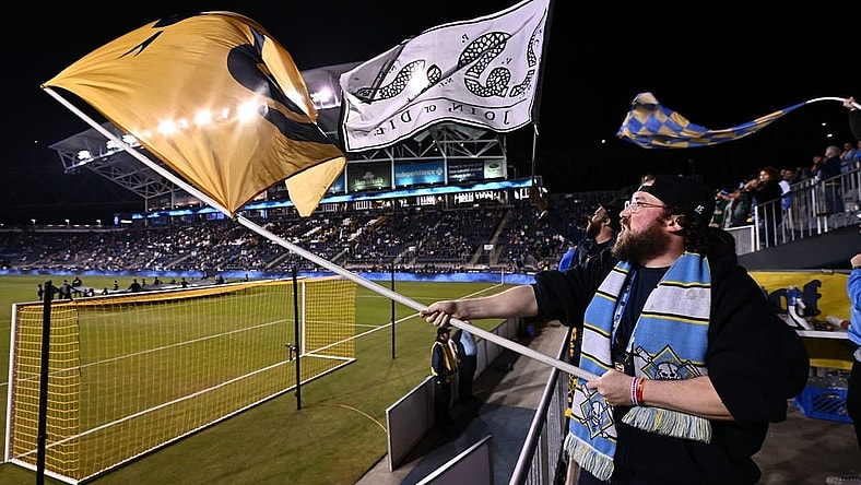 Sep 27, 2023; Philadelphia, Pennsylvania, USA; Philadelphia Union fans react against FC Dallas doing the first half at Subaru Park. Mandatory Credit: Kyle Ross-USA TODAY Sports