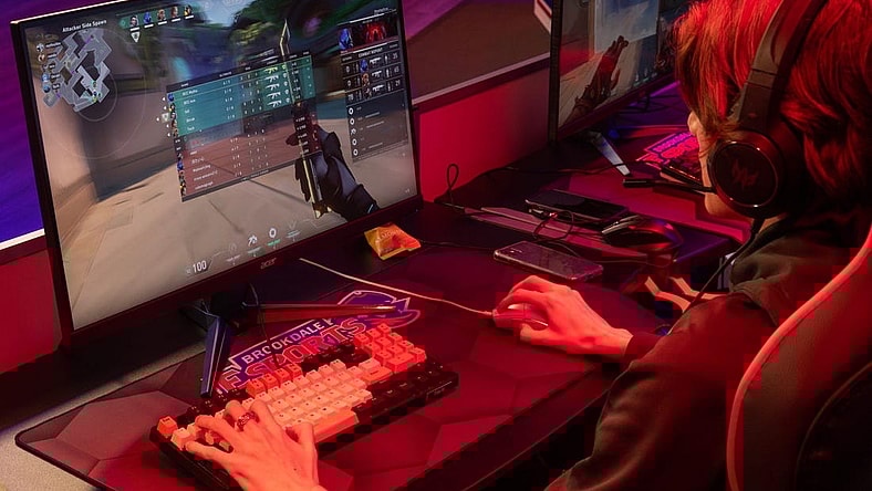 Dresden Lewis, 20, of Matawan looks over some of the possible weapons available as he plays Valorant with the Brookdale team. Brookdale Community College has built an esports arena where students and the community can practice video gaming. It's the latest step in joining a rapidly growing industry. As part of it, the college also has introduced its first varsity esports team featuring 19 players for three different games.