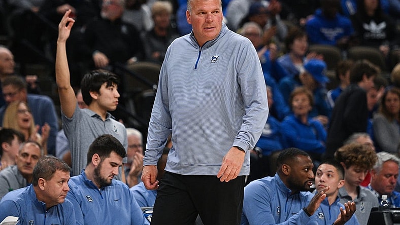Nov 7, 2023; Omaha, Nebraska, USA;  Creighton Bluejays head coach Greg McDermott watches action against the Florida A&M Rattlers in the second half at CHI Health Center Omaha. Mandatory Credit: Steven Branscombe-USA TODAY Sports
