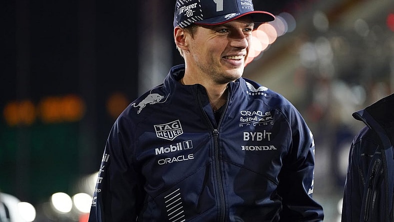 Nov 18, 2023; Las Vegas, Nevada, USA; Red Bull Racing Honda driver Max Verstappen of Netherlands (1) during the Formula 1 Heineken Silver Las Vegas Grand Prix at the Las Vegas Strip Circuit. Mandatory Credit: Lucas Peltier-USA TODAY Sports