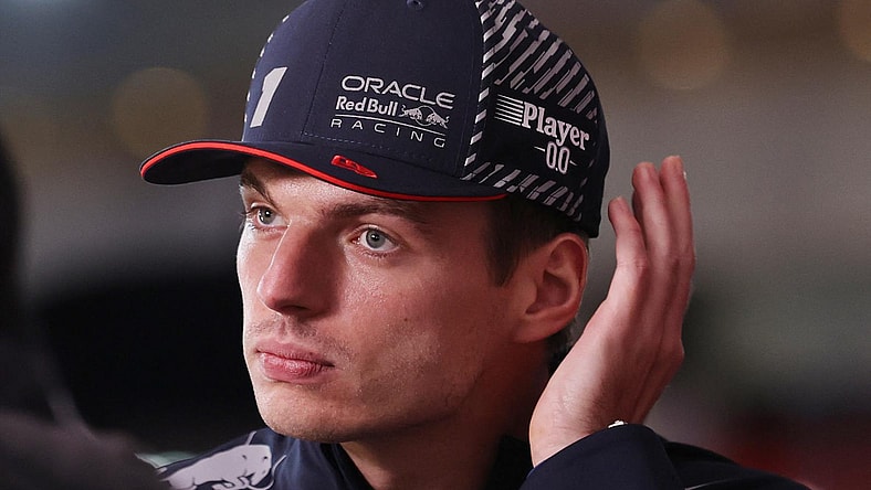 Formula One F1 - Las Vegas Grand Prix - Las Vegas Strip Circuit, Las Vegas, Nevada, U.S. - November 15, 2023 Red Bull's Max Verstappen talks to the media ahead of the Las Vegas Grand Prix REUTERS/Mike Blake