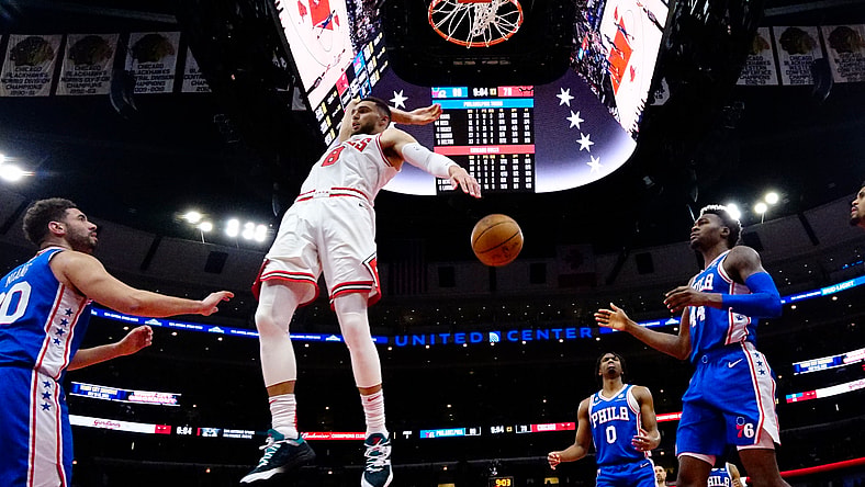 Zach LaVine against the Philadelphia 76ers