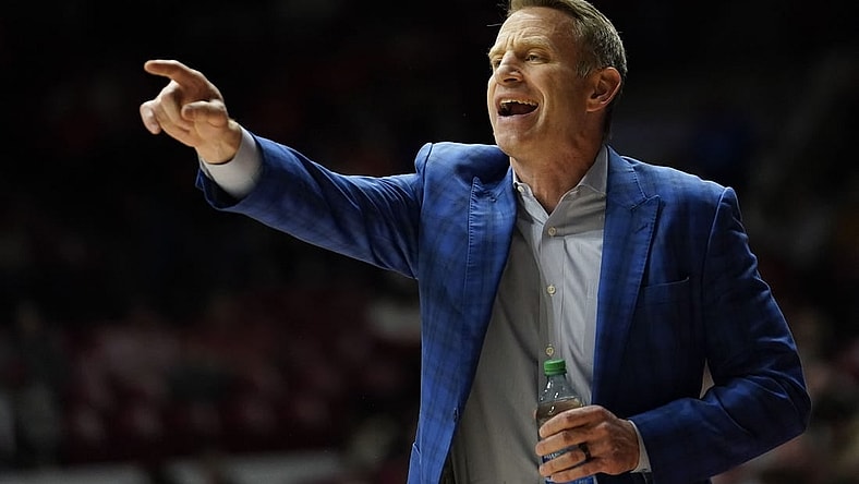 Nov 28, 2023; Tuscaloosa, Alabama, USA;  Alabama Crimson Tide head coach Nate Oats gives directions during the second half against the Clemson Tigers at Coleman Coliseum. Clemson defeated Alabama 85-77. Mandatory Credit: Gary Cosby Jr.-USA TODAY Sports