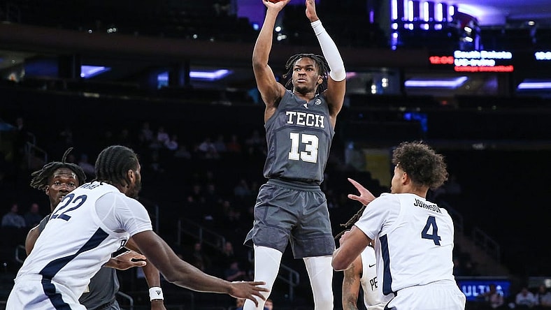 Dec 16, 2023; New York, New York, USA;  Georgia Tech Yellow Jackets guard Miles Kelly (13) at Madison Square Garden. Mandatory Credit: Wendell Cruz-USA TODAY Sports
