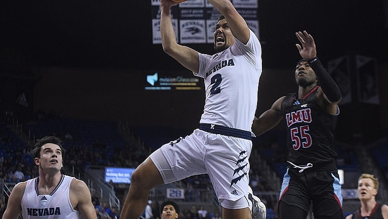 Nevada   s Jarod Lucas shoots while taking on LMU at Lawlor Events Center in Reno on Dec. 2, 2023.