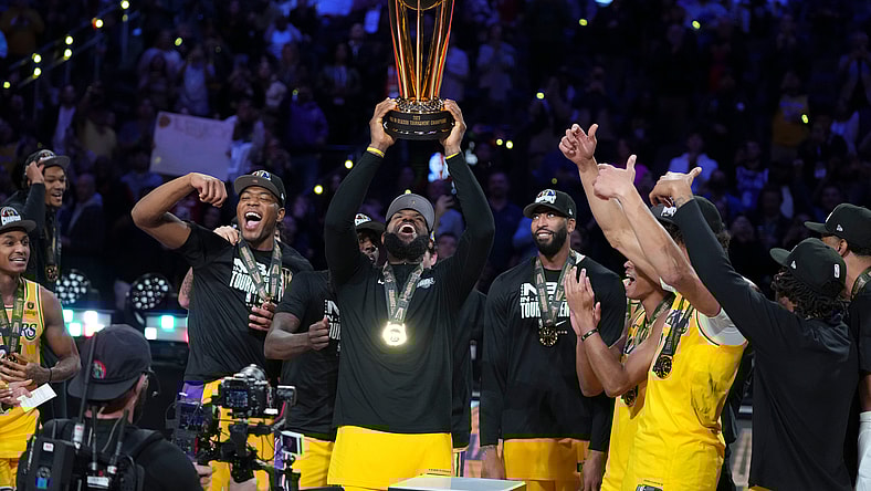 NBA In-Season Tournament: LeBron James holds the trophy