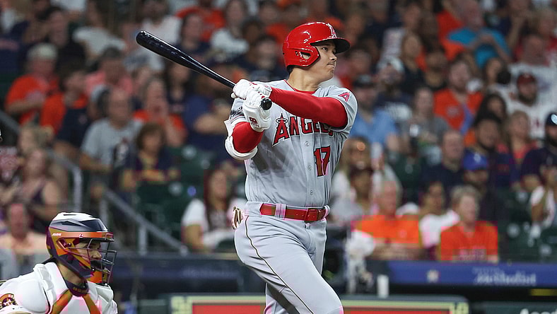 Shohei Ohtani of the LA Angels hits