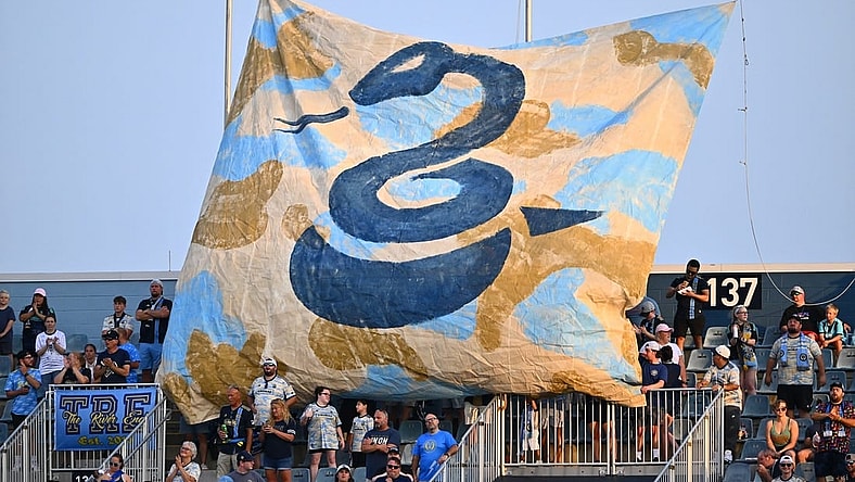 Jul 26, 2023; Chester, PA, USA; Philadelphia Union supporters display a banner before the game against Queretaro at Subaru Park. Mandatory Credit: Kyle Ross-USA TODAY Sports