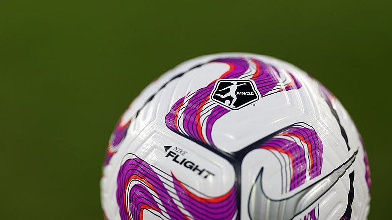 Sep 30, 2023; Washington, District of Columbia, USA; A general view of the game ball before the game between Washington Spirit and Kansas City Current at Audi Field. Mandatory Credit: Geoff Burke-USA TODAY Sports