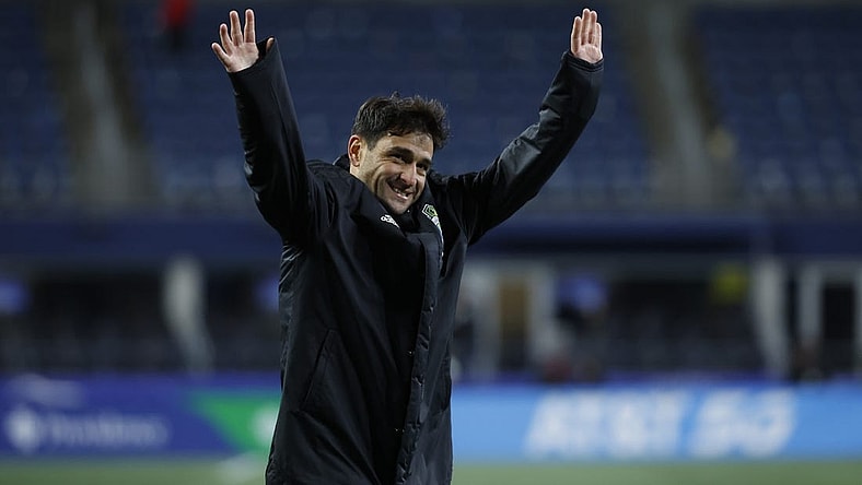 Nov 26, 2023; Seattle, Washington, USA; Seattle Sounders midfielder Nicolas Lodeiro (10) waves to the crowd after a MLS Cup Western Conference Semifinal match against Los Angeles FC at Lumen Field. Mandatory Credit: Joe Nicholson-USA TODAY Sports