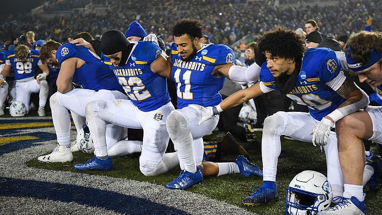 South Dakota State Jackrabbits win the FCS semifinals against UAlbany on Friday, Dec. 15, 2023 at Dana J. Dykhouse in Brookings.