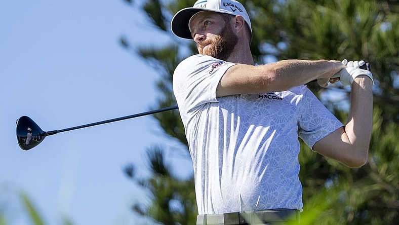 January 7, 2024; Maui, Hawaii, USA; Chris Kirk hits his tee shot on the third hole during the final round of The Sentry golf tournament at Kapalua Golf - The Plantation Course. Mandatory Credit: Kyle Terada-USA TODAY Sports