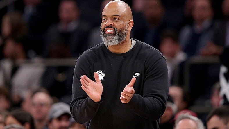Jan 18, 2024; New York, New York, USA; Washington Wizards head coach Wes Unseld Jr. coaches against the New York Knicks during the third quarter at Madison Square Garden. Mandatory Credit: Brad Penner-USA TODAY Sports