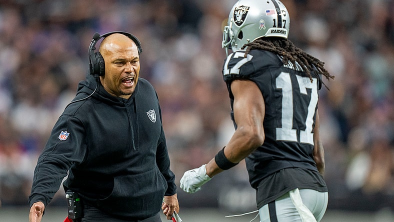 Las Vegas Raiders' Davante Adams, Antonio Pierce