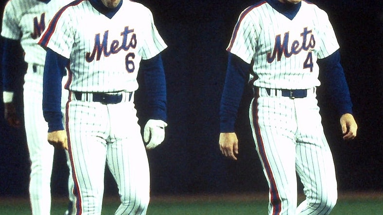 Mets' Wally Backman and Lenny Dykstra before Game 6 against the Red Sox at Shea Stadium Oct. 25, 1986.

Mets Vs Red Sox 1986 World Series