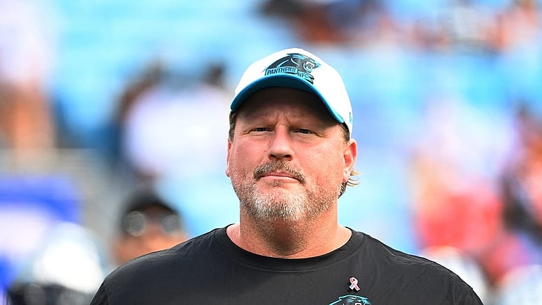 Sep 11, 2022; Charlotte, North Carolina, USA; Carolina Panthers offensive coach Ben McAdoo before the game at Bank of America Stadium. Mandatory Credit: Bob Donnan-USA TODAY Sports