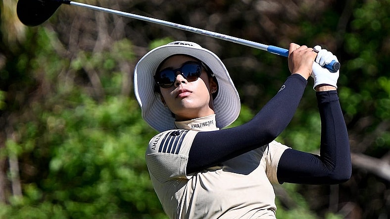 Patty Tavatanakit tees off  on the 7th hole during the 2022 CME Group Tour Golf Championship Pro-Am at the Tiburn Golf Club in Naples, Fla., Saturday, Nov. 16, 2022.

Dsc 1559
