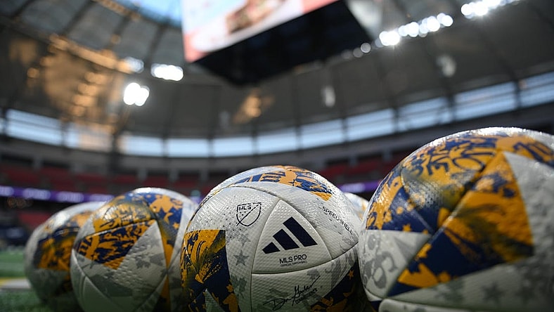 Sep 30, 2023; Vancouver, British Columbia, CAN;  General view of official MLS soccer balls prior to the game as the Vancouver Whitecaps FC host the D.C. United at BC Place. Mandatory Credit: Anne-Marie Sorvin-USA TODAY Sports
