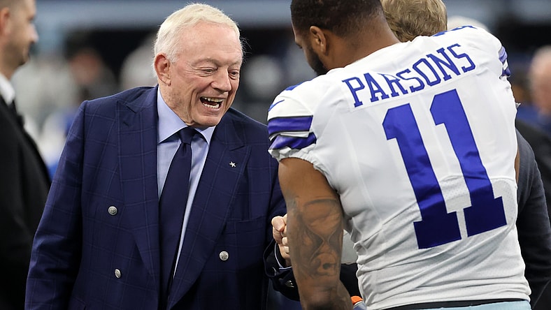 Dallas Cowboys star Micah Parsons and owner Jerry Jones