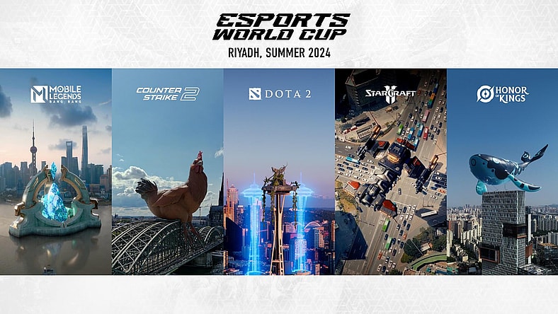 The inaugural Esports World Cup is scheduled for Summer 2024 in Riyadh, Saudi Arabia.
