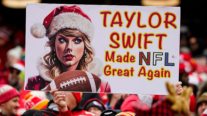 Taylor Swift sign at NFL game