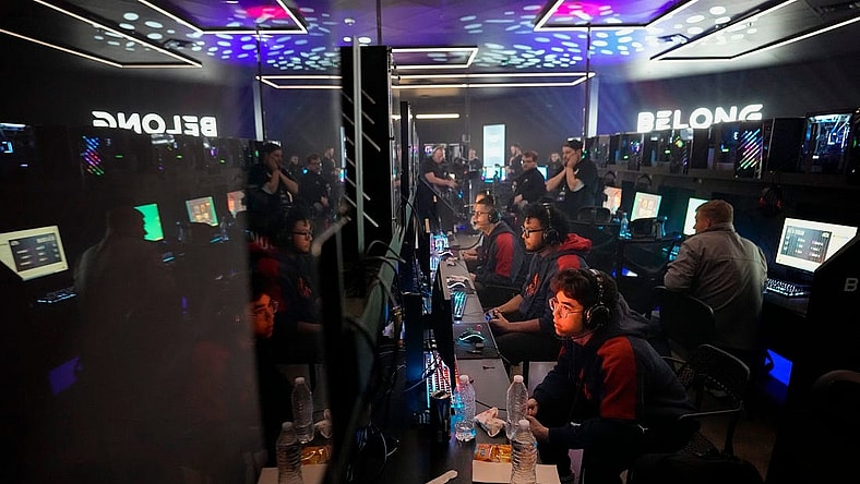 The Paris Legion team competes in the Call of Duty League Pro-Am Classic esports tournament at Belong Gaming Arena in Columbus on May 6, 2022.

Call Of Duty Esports Tournament