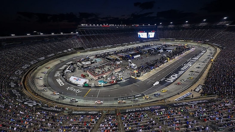 Sep 17, 2022; Bristol, Tennessee, USA; General view during the NASCAR Bass Pro Shops Night Race at Bristol Motor Speedway. Mandatory Credit: Randy Sartin-USA TODAY Sports
