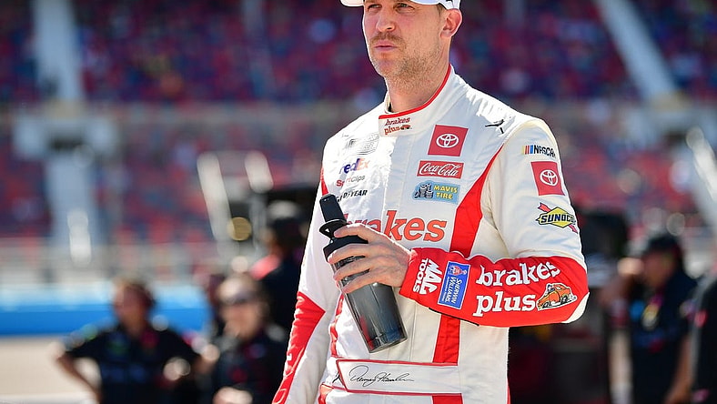 Mar 9, 2024; Avondale, Arizona, USA; NASCAR Cup Series driver Denny Hamlin (11) during Cup Series qualifying at Phoenix Raceway. Mandatory Credit: Gary A. Vasquez-USA TODAY Sports